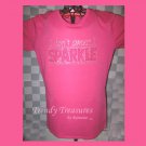 Bling Rhinestone Embellished T-shirt, New, Hot Pink, "I Don't Sweat, I SPARKLE"