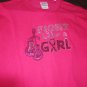 Bling Rhinestone Embellished T-shirt,New,Fight, Boxing Gloves Design, Breast Cancer