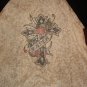 Ecru and Black Burn-Out with Cross and Ribbon "Faith" Flowers, Unique Design