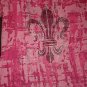 Pink Burn-Out T-shirt, Blinged-out, Fleur de Lis, Exclusive Design