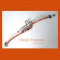 Orange,White & Silver Infinity Bracelet, Sideways Cross Charm, #TrendyTreasuresByRamona