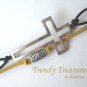 Gold, Black & Silver Infinity Bracelet, Sideways Cross Charm, #TrendyTreasuresByRamona