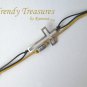 Gold, Black & Silver Infinity Bracelet, Sideways Cross Charm, #TrendyTreasuresByRamona