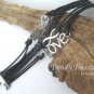 Black & Silver Infinity Bracelet,Love Charm,Owls Charms,#TrendyTreasuresByRamona
