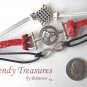 Red,Black,White & Silver Infinity Bracelet,Horse Charm, #TrendyTreasuresByRamona