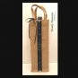 Wine Gift Bag, Hand-decorated, Black Jewels, Heavy-duty Jute, Strong Handles