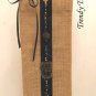 Wine Gift Bag, Hand-decorated, Black Jewels, Heavy-duty Jute, Strong Handles