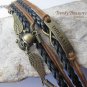 Brown & Black Infinity Bracelet,Wings,Skull,Dream,Antique Brass, #TrendyTreasuresByRamona