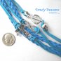 Blue Infinity Bracelet, Anchor, Music Note with Skull, Silver, #TrendyTreasuresByRamona