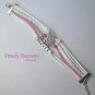 Pink & White Infinity Bracelet, Love Charm, Fertility Tree, Silver, #TrendyTreasuresByRamona