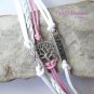 Pink & White Infinity Bracelet, Love Charm, Fertility Tree, Silver, #TrendyTreasuresByRamona