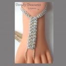 BareFoot Sandal,Silver Crystals, Ankle Bracelet, Beach, #TrendyTreasuresByRamona
