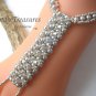 BareFoot Sandal,Silver Crystals, Ankle Bracelet, Beach, #TrendyTreasuresByRamona