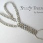 BareFoot Sandal,Silver Crystals, Ankle Bracelet, Beach, #TrendyTreasuresByRamona