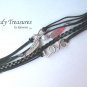 Black & Silver Infinity Bracelet,Love Charm,Wings,Pearl,#TrendyTreasuresByRamona