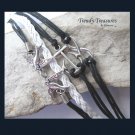 Black & Silver Infinity Bracelet,Birds,Anchor Charms,#TrendyTreasuresByRamona