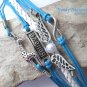 Blue Infinity Bracelet, Believe, Giraffe, Wings, Glass Pearl, #TrendyTreasuresByRamona