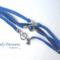 Blue Infinity Bracelet, Heart with Pearl, Music Note with Skull, Silver, #TrendyTreasuresByRamona