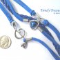 Blue Infinity Bracelet, Heart with Pearl, Music Note with Skull, Silver, #TrendyTreasuresByRamona