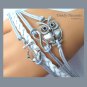 White,Silver Infinity Bracelet,Anchor,Owl Charms, #TrendyTreasuresByRamona