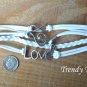 White Infinity Bracelet,Love word, Music Note, Skull, Silver, #TrendyTreasuresByRamona
