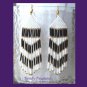 Purple, White, Beaded Dangle Earrings,Goldtone,Love Purple, #TrendyTreasuresByRamona