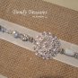 Wine Gift Bag, Hand-decorated, White Jewels, Heavy-duty Jute, Strong Handles