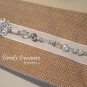 Wine Gift Bag, Hand-decorated, White Jewels, Heavy-duty Jute, Strong Handles