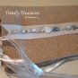 Wine Gift Bag, Hand-decorated, White Jewels, Heavy-duty Jute, Strong Handles