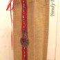 Wine Gift Bag, Hand-decorated, Red Jewels, Heavy-duty Jute, Strong Handles