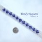 Clear and Bright Blue Crystals Woven Bracelet,One-of-a-Kind,#TrendyTreasuresByRamona