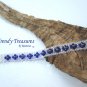 Clear and Bright Blue Crystals Woven Bracelet,One-of-a-Kind,#TrendyTreasuresByRamona