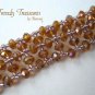 Lacy Gold & Light Purple Crystals Woven Bracelet,One-of-a-Kind,#TrendyTreasuresByRamona