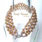 Lacy Gold & Light Purple Crystals Woven Bracelet,One-of-a-Kind,#TrendyTreasuresByRamona