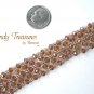 Lacy Gold & Light Purple Crystals Woven Bracelet,One-of-a-Kind,#TrendyTreasuresByRamona