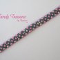 Hot Pink Pearls & Crystals Woven Bracelet,Mother's Day Special,#TrendyTreasuresByRamona