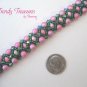 Hot Pink Pearls & Crystals Woven Bracelet,Mother's Day Special,#TrendyTreasuresByRamona