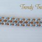 Aqua Pearls & Gold Crystals Woven Bracelet, One-of-a-Kind,#TrendyTreasuresByRamona