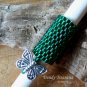 Emerald Green, Dreadlock Sleeve, Dread Bead, Charm Dangle, Stock 558 #TrendyTreasuresByRamona