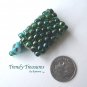 Iridescent Green, Skull Charm, Dreadlock Sleeve, Dread Bead, Stock 553 #TrendyTreasuresByRamona