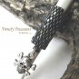 Iridescent Rainbow Dreadlock Sleeve, Dread Bead, Skull Charm, Stock 535 #TrendyTreasuresByRamona
