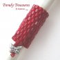 Bright Red, Dreadlock Bead, Dread Sleeve, Butterfly Charm, Stock 534 #TrendyTreasuresByRamona
