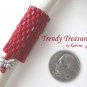 Bright Red, Dreadlock Bead, Dread Sleeve, Butterfly Charm, Stock 534 #TrendyTreasuresByRamona