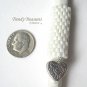 Iridescent White, Dreadlock Sleeve, Dread Bead, Heart Dangle, Stock 533 #TrendyTreasuresByRamona