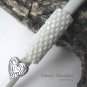 Iridescent White, Dreadlock Sleeve, Dread Bead, Heart Dangle, Stock 533 #TrendyTreasuresByRamona