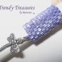 Iridescent Purple Dreadlock Bead, Dragonfly Charm, Dread Sleeve, Stock531 #TrendyTreasuresByRamona