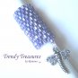 Iridescent Purple Dreadlock Bead, Dragonfly Charm, Dread Sleeve, Stock531 #TrendyTreasuresByRamona