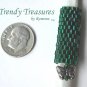 Small Emerald Green Dreadlock Sleeve, Dread Bead, Butterfly Charm, Stock530 #TrendyTreasuresByRamona