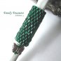 Small Emerald Green Dreadlock Sleeve, Dread Bead, Butterfly Charm, Stock530 #TrendyTreasuresByRamona