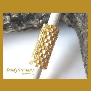 Sparkling Gold Dreadlock Sleeve, Dread Bead, #TrendyTreasuresByRamona